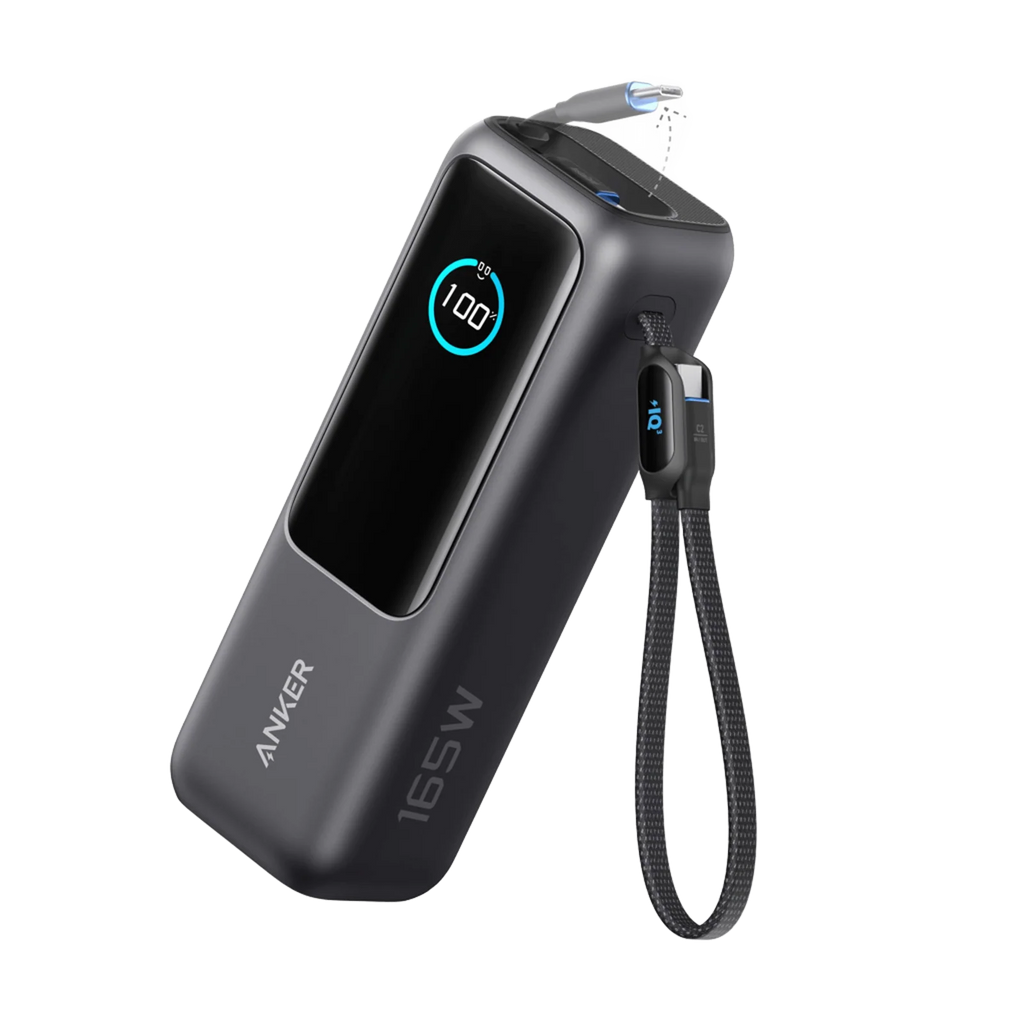 Anker 25K 165W Power Bank with Built-In Retractable Cables