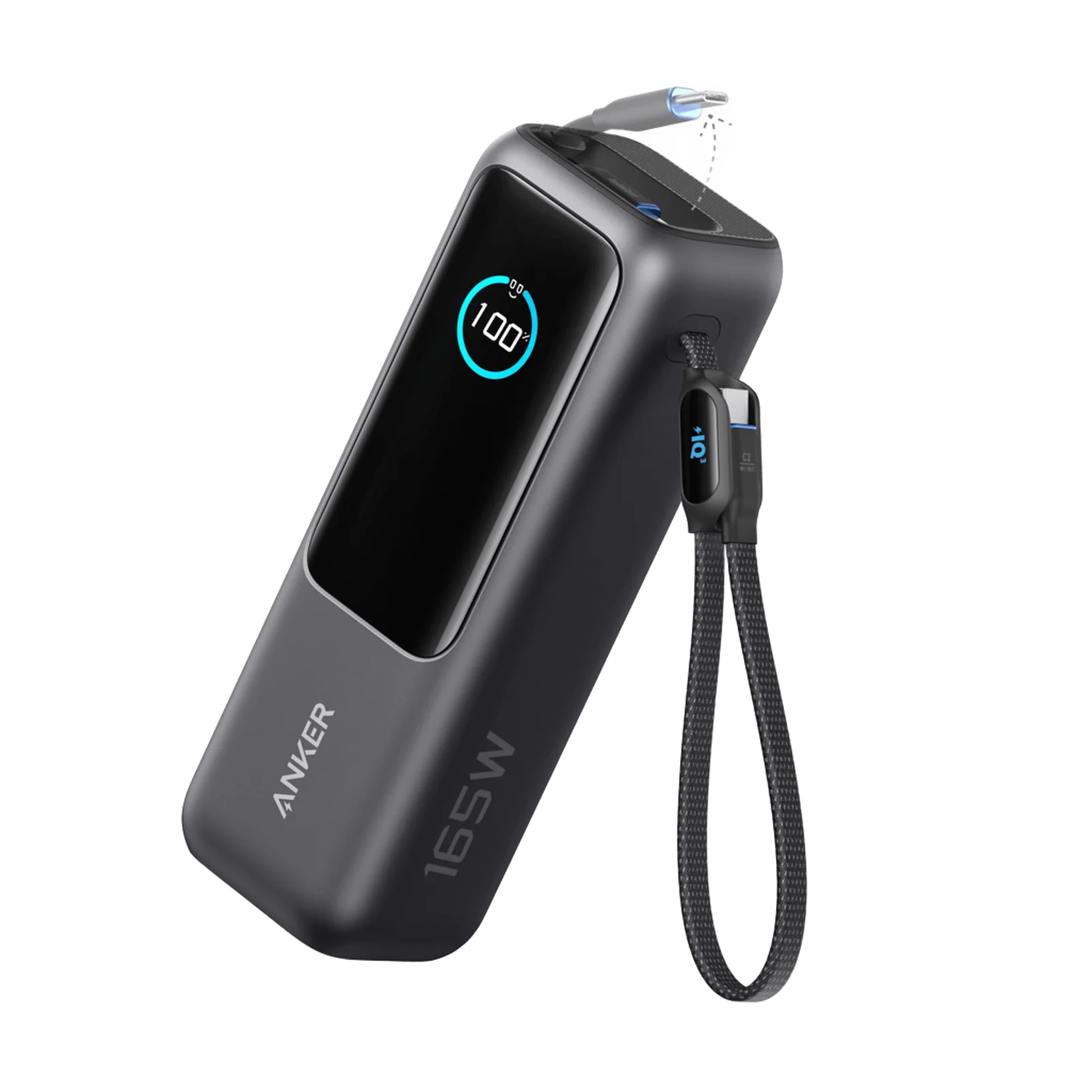 Anker 25K 165W Power Bank with Built-In Retractable Cables