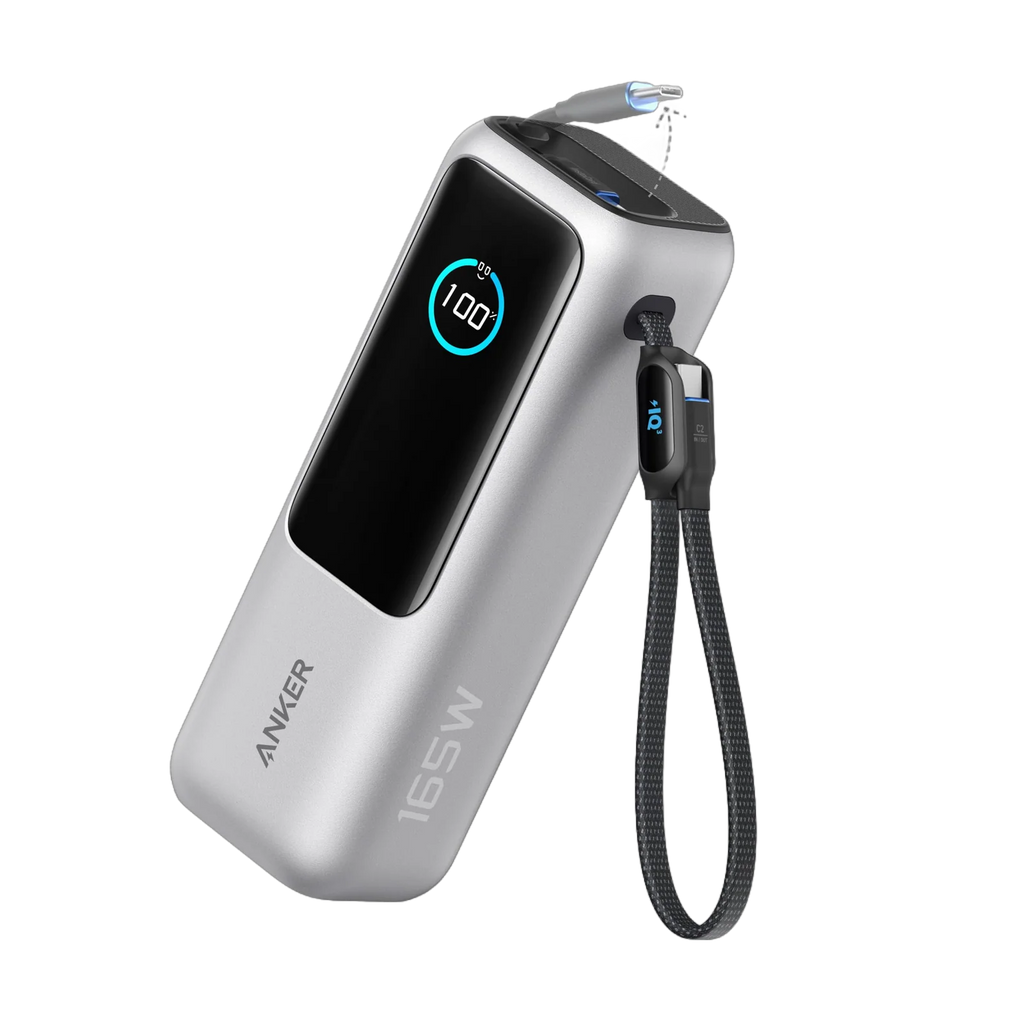 Anker 25K 165W Power Bank with Built-In Retractable Cables