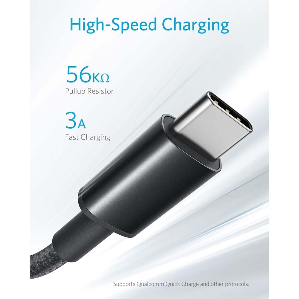 Anker 6 ft USB-C to USB-A Nylon Cable