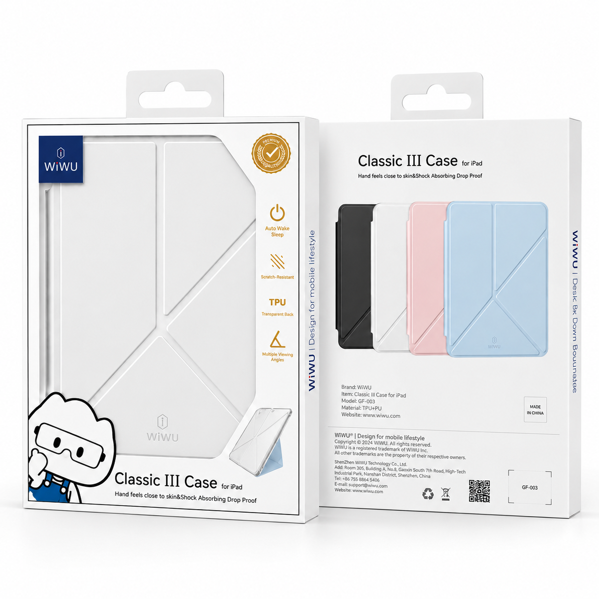 WiWU Classic III Case for iPad - White