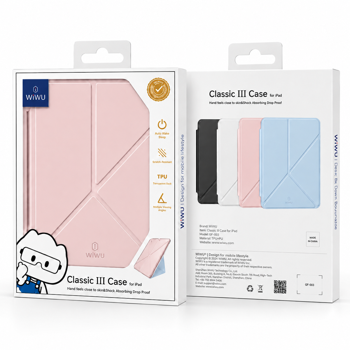 WiWU Classic III Case for iPad - Pink