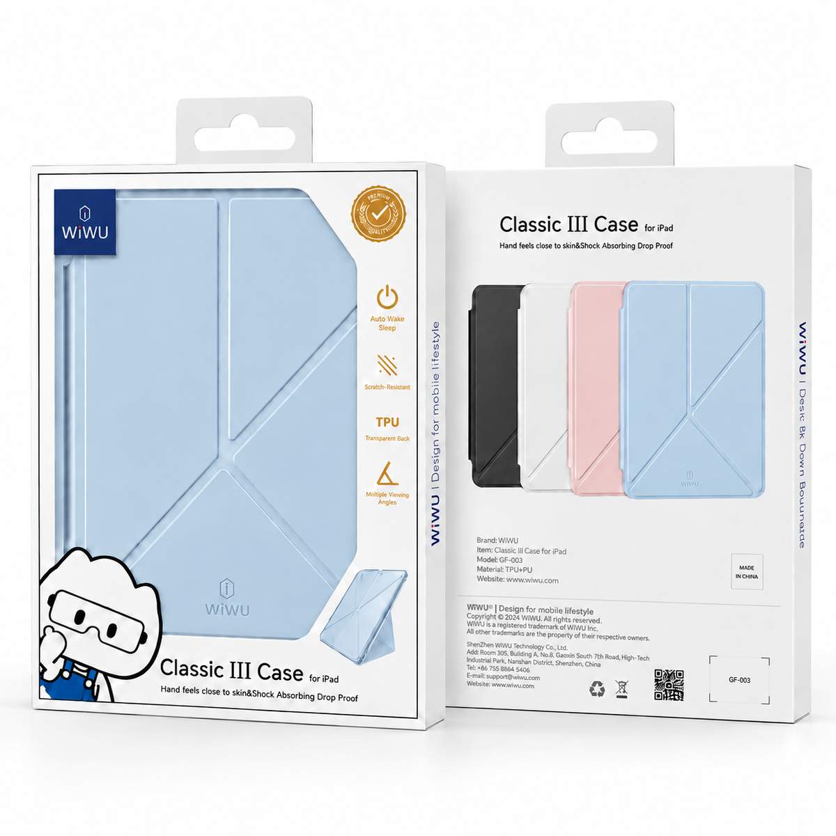 WiWU Classic III Case for iPad - Blue